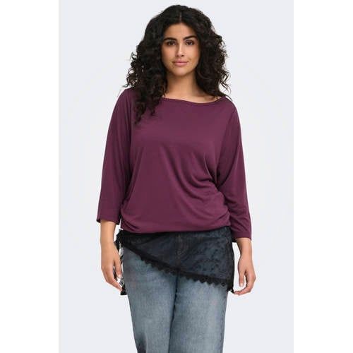 ONLY CARMAKOMA Plus Size Top - Dark Purple