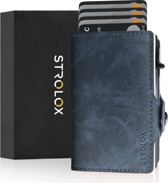 Strolox® Luxe Blauwe Pasjeshouder Portemonnee