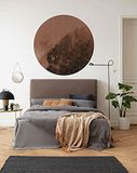 Komar DOT ronde en zelfklevende vlies-fotobehang - New Morning - Ø 125 cm - Roze/Oranje/Bruin