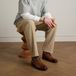 Manfield - Heren - Cognac leren veterboots - Maat 43
