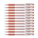Pentel Gelpen met handvat en ronde punt, 0,6 mm, zwarte lijn, 0,3 mm, 12 stuks, bruin