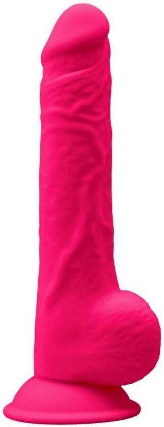 19632 SILEXD Realistische Dildo - Roze - 24,1 x 4,5 cm - Met zuignap - Siliconen