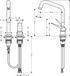 hansgrohe AXOR Citterio M 2-gats ééngreeps keukenmengkraan 240 met draaibare uitloop, rosé