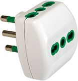 Fanton Triple Adapter 82180 16A Bypass Switch White/3 x IN TWEE