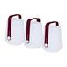 Fermob - Lot de 3 lampes extérieures sans fil rechargeables Balad - Violet - Polyéthylène - Designer Tristan Lohner