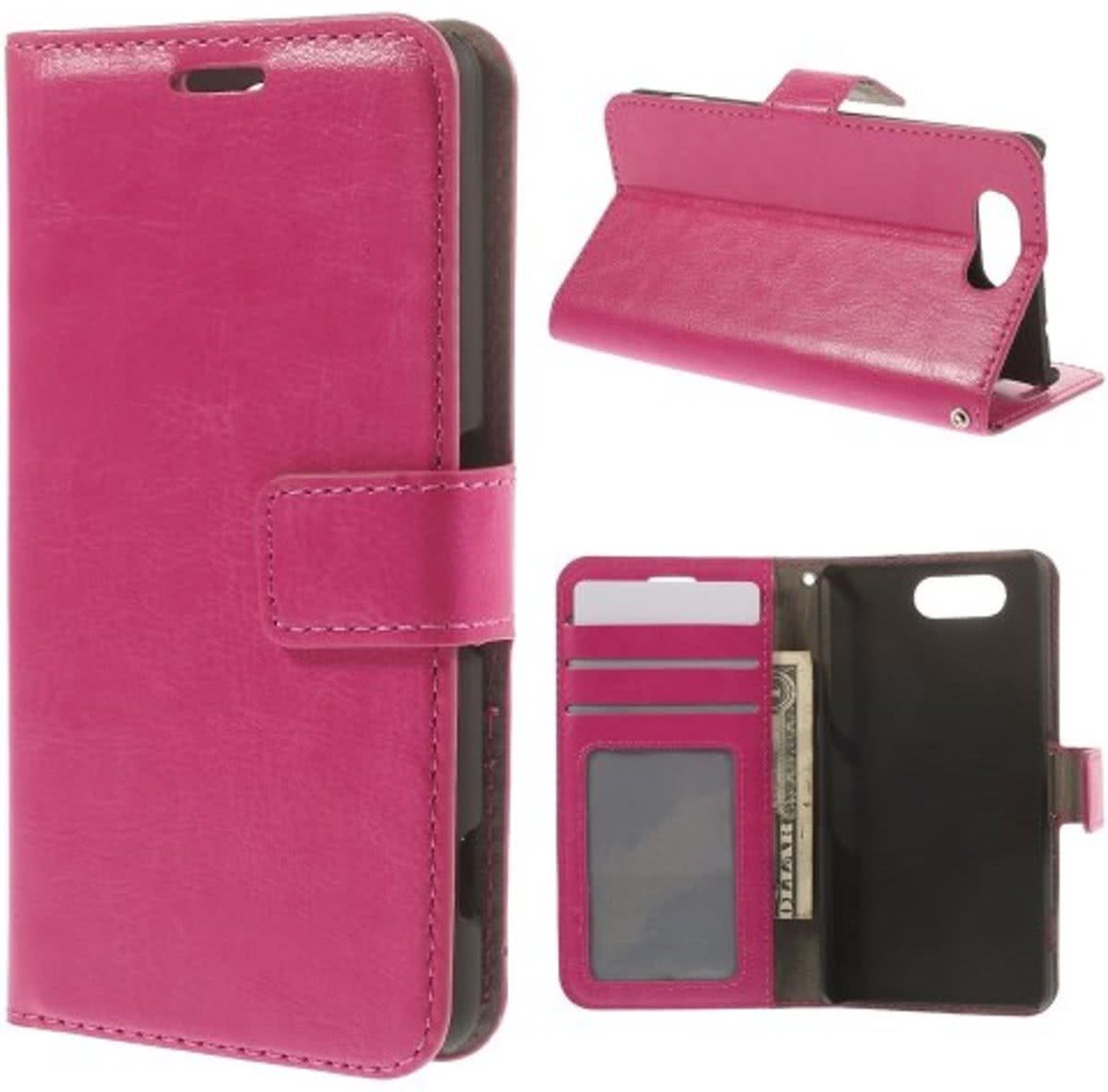 Cyclone Cover wallet hoesje Sony Xperia Z5 Compact roze