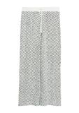 comma - Dames culotte broek van gestructureerde jersey met zebraprint, zwart