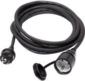 Sygonix Stroom Verlengkabel 16 A Zwart 3.00 m H07RN-F 3G 1,5 mm²