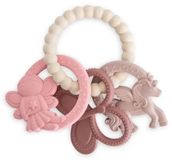 Mushie Bijtring Silicone Fairy Beige, Roze, Paars
