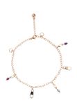 NAEMI 14 karaat gouden bangle armband 26 cm rose goud paars