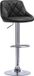 Noir tabouret de bar Deluxe avec dossier, réglable en hauteur, similicuir