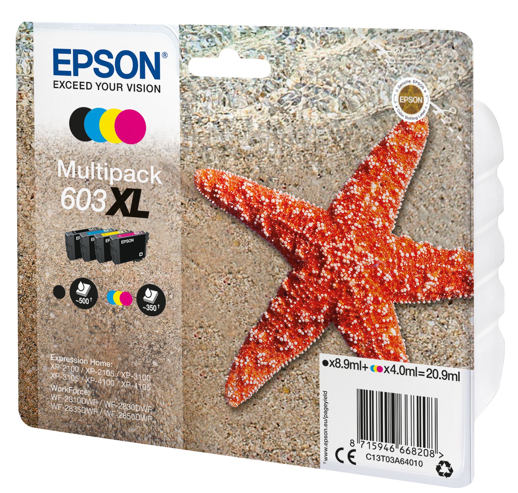 Epson 603XL - Multipack - Ink Cartridge - Black, Cyan, Magenta, Yellow