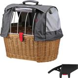 KLICKfix Doggy Basket Plus 40 Hondenfietskorf 52 cm Bruin/Grijs