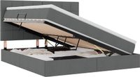 vidaXL Opslagbed met matras, donkergrijs, 180 x 200 cm, stof