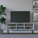 Support TV blanc, dimensions 120x25x46,6 cm, en mélaminé, à fixer au mur