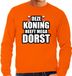 Bellatio Decorations Shoppartners Bv Deze Koning heeft mega dorst - wijn - sweater - oranje - heren - L