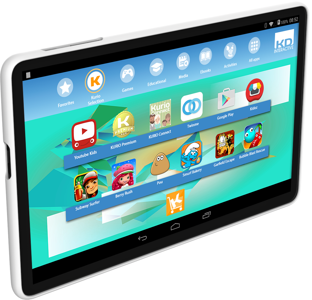 Kurio Tab XL 10" 16GB witte bumper 10,0 inch / zwart, wit / 16 GB