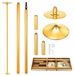 StarTech Pole dance stang - Dansstang - Zwenkbaar en statisch - Hoogte verstelbaar - Afneembaar - Diameter 45 mm - Geschikt voor thuis, sportschool en club - Goud