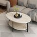 Hanah Home Houten salontafel "Elis" - 90 x 60 x 36 cm - Travertin
