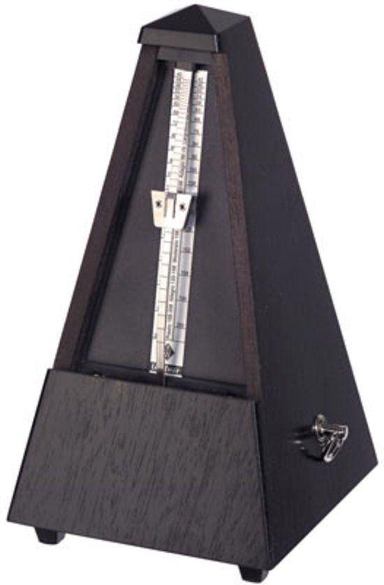 Wittner M 809 Metronoom Pyramide Eiken Zwart Mat Houtbehuizing