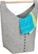 Merkloos Relaxdays Vilten Wasmand - 50 Liter - Met Handgreep - Opvouwbaar - Lichtgrijs/Natuur