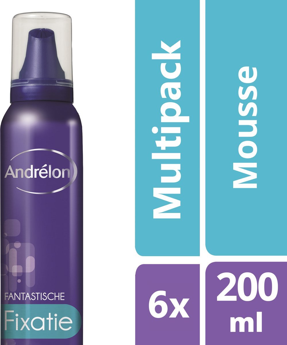 AndrÃ©lon Fantastische Fixatie - 6 x 200 ml - Haarmousse - Voordeelverpakking