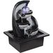 Globo Lighting fontaine, plastique, gris, noir, changeur de couleur RVB, adaptateur inclus, pompe 3W incluse, 4x LED RVB