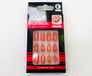 Glam'Up Paris Kunstnagels, volledige afdekking, eenvoudig te gebruiken, 24 kunstnagels per doos + dubbelzijdige lijm, amandelvorm, nr. 243, koraalrood