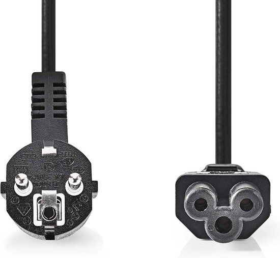 Nedis Stroomkabel - Type F (CEE 7/7) Male - IEC-320-C5 - 2m - Zwart