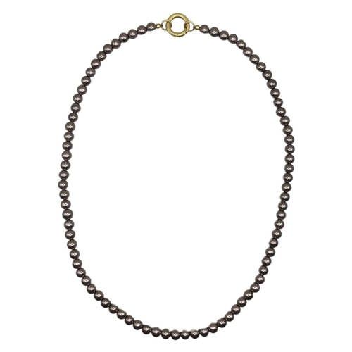 Bonnie Studios gold plated ketting Brown Pearl