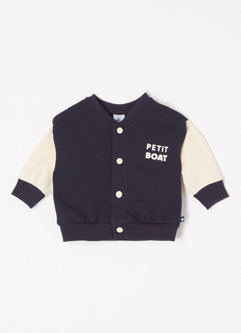 Petit Bateau Baseball Sweatvest met Logo