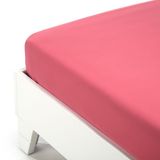 Caleffi 51258 effen laken voor Frans bed, koraal