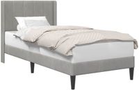 vidaXL Bedframe met hoofdeinde Lichtgrijs 90 x 200 cm Fluweel