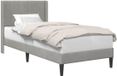 vidaXL Bedframe met hoofdeinde Lichtgrijs 90 x 200 cm Fluweel