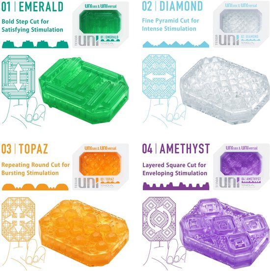 TENGA - Uni Sleeves Variety Pack - Diverse kleuren