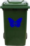 MC Living KadoExpress Kliko Sticker / Vuilnisbak Sticker - Vlinder - Nummer 31 - 14x21 - Blauw