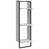 VidaXL Wandrek 3-laags 30x25x100 cm bewerkt hout grijs sonoma eiken