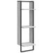 VidaXL Wandrek 3-laags 30x25x100 cm bewerkt hout grijs sonoma eiken