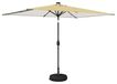 Parasol de jardin avec lampes LED et pied 2 x 3 m Polyester