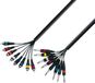 Adam Hall K3 L8 PC 0500 5m 8 x RCA 8 x 6.35mm TRS Zwart audio kabel