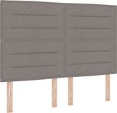 vidaXL Boxspringbed met hoofdeinde Taupe 190 x 140 cm Stof