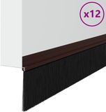 vidaXL Zelfklevende Deurborstels Bruin 100 cm Aluminiumlegering