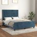 Maison Exclusive - Cadre de lit sans matelas, bleu foncé, 140x190 cm, velours
