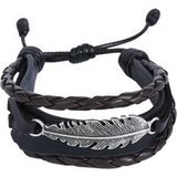 R.E.D. by EMP Kunstlederen armband - Feather - bruin-zwart