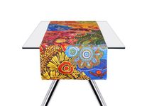 Excelsa Aboriginal tafelloper, 100% katoen, 45 x 140 cm, meerkleurig