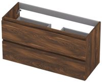 INK - Onderkast 2 Laden Greeploos met Houten Keerlijst - 1000x400x520 Mm - Noten