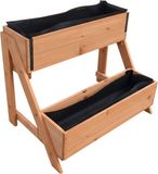 Merkloos / Sans marque Relaxdays Moestuinbak - 51,5 x 62,5 x 44 cm - hout - oranje