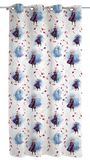 Frozen Disney Frozen gordijn met ringen, gordijn voor kinderkamer, gordijn voor binnen, 140 x 290 cm, officieel product, enkel paneel