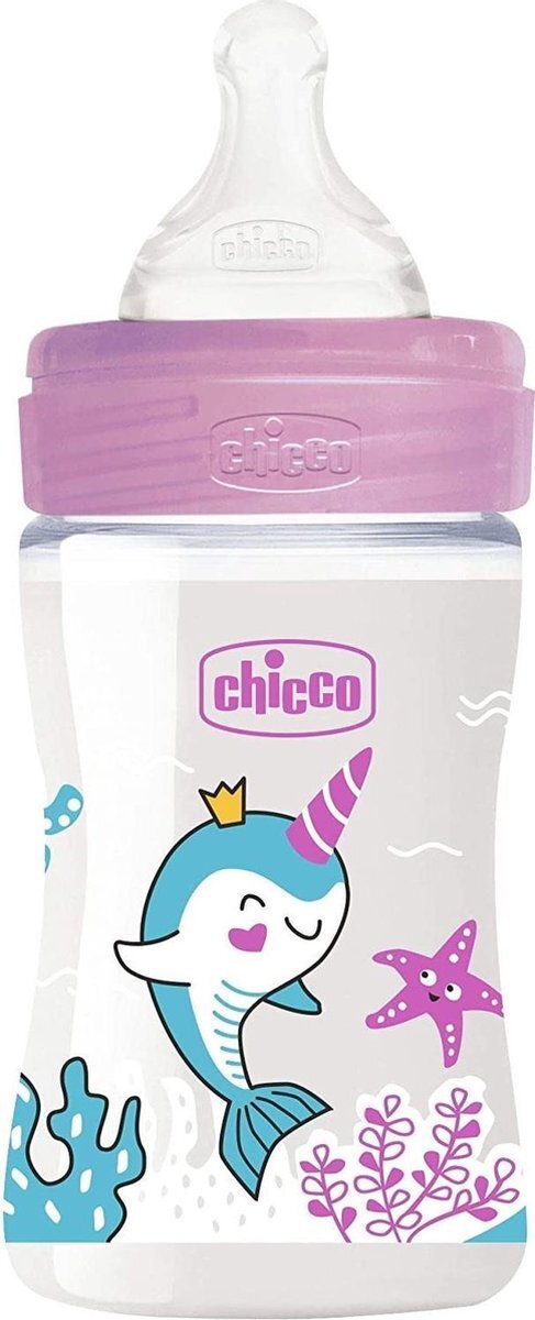 Chicco zuigfles meisjes 250 ml siliconen roze roze