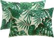 vidaXL Kussensloop - 2 stuks - Heerlen - Bladpatroon - 50 x 75 cm - Polyester